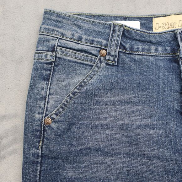 J Star Pants Womens 5 Blue Low Rise Flat Front Straight Leg Casual Jeans - Picture 12 of 16